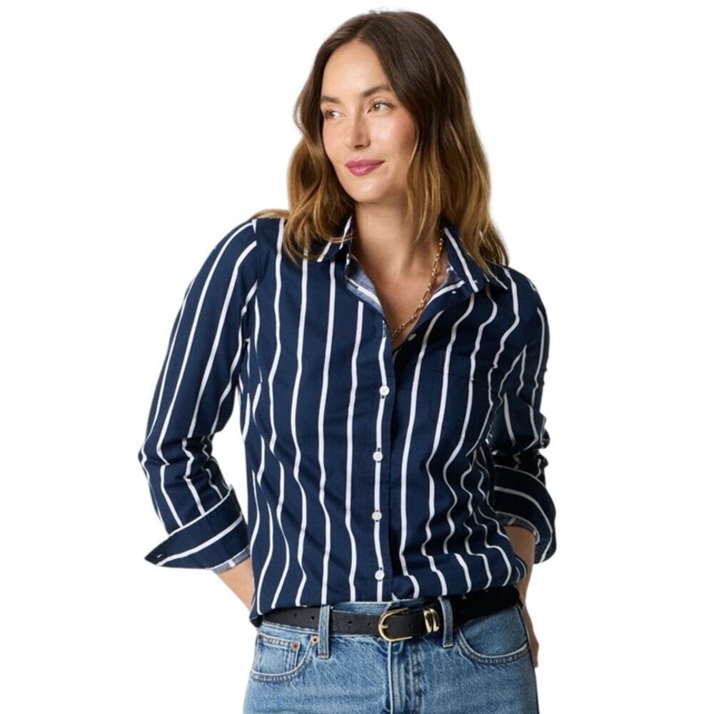NWT J. Crew Lightweight cotton-blend shirt in signature fit Blue XS